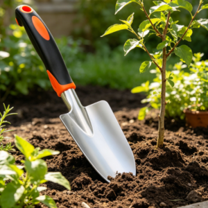 Rust-Resistant Shovel Set with Ergonomic Orange Handles